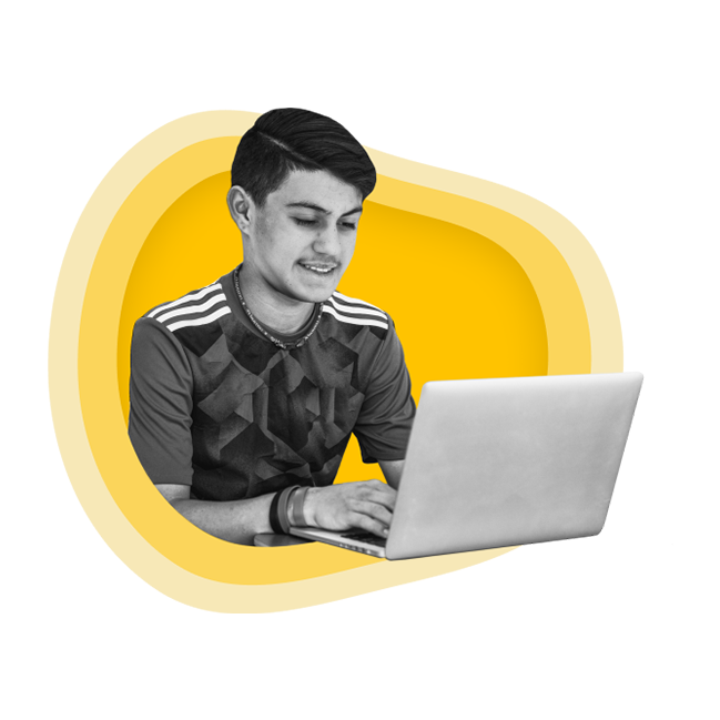 Student with Laptop