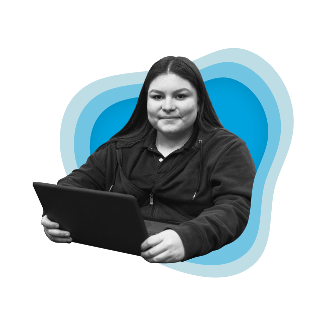 Student with Laptop