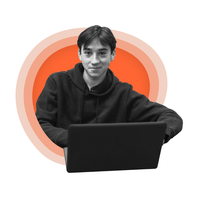 Student with Laptop