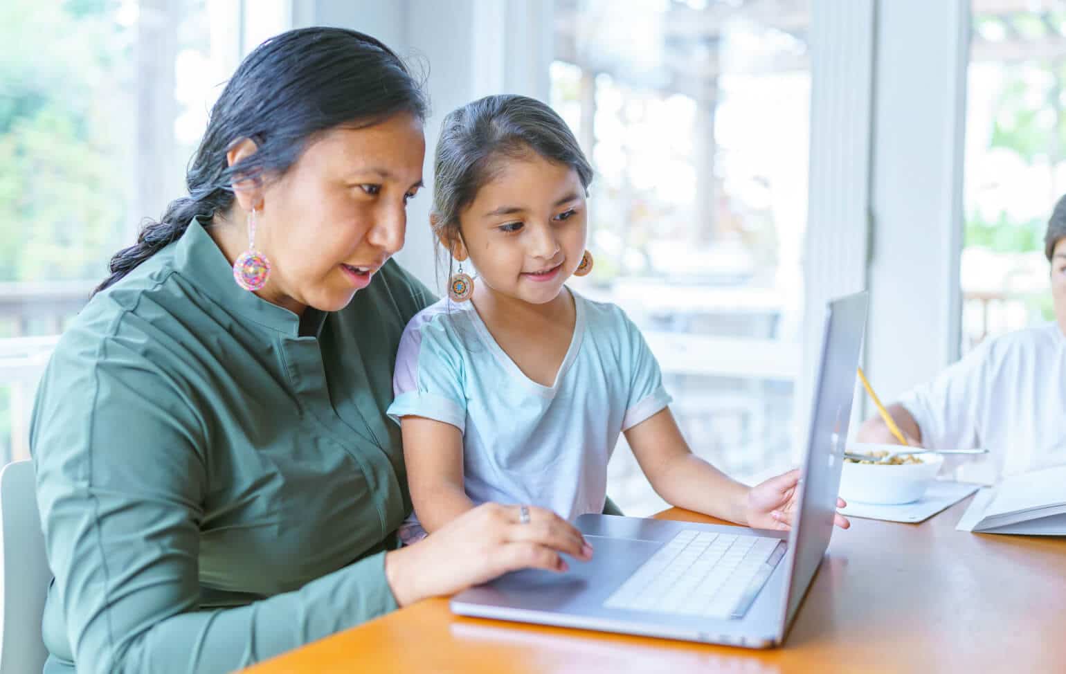 Parent and student learning online