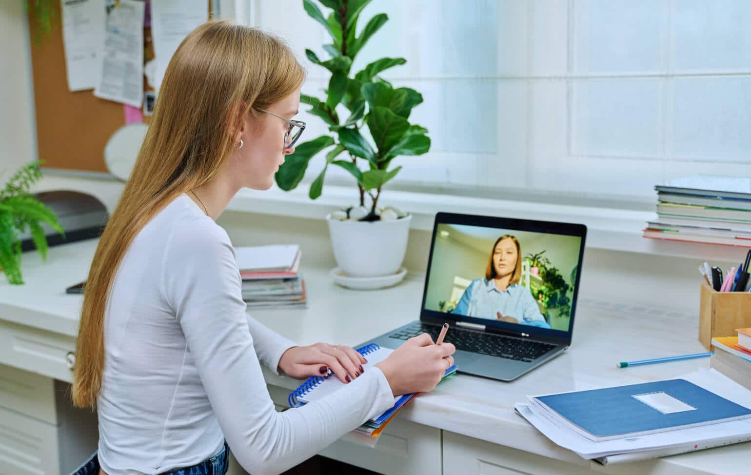 Student learning online
