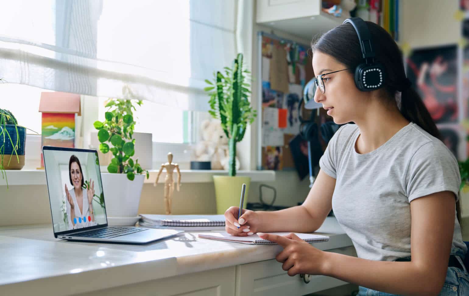 Student learning online