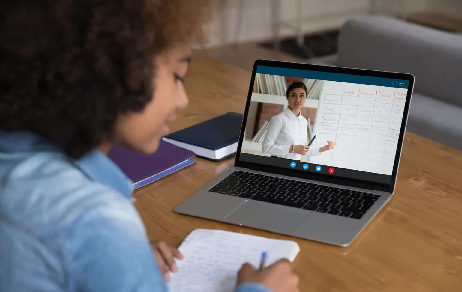 Student learning from home